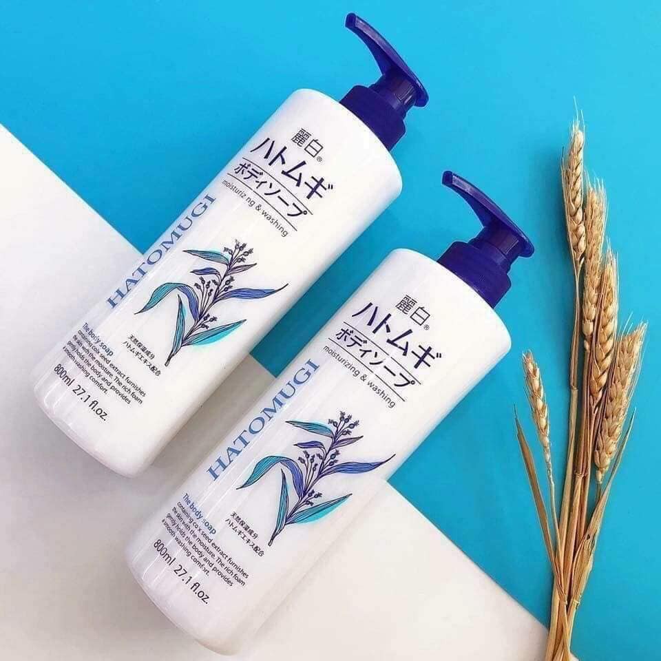 Sữa tắm trắng da dưỡng ẩm Ý Dĩ Hatomugi Naturie Nhật bản chai 800ml