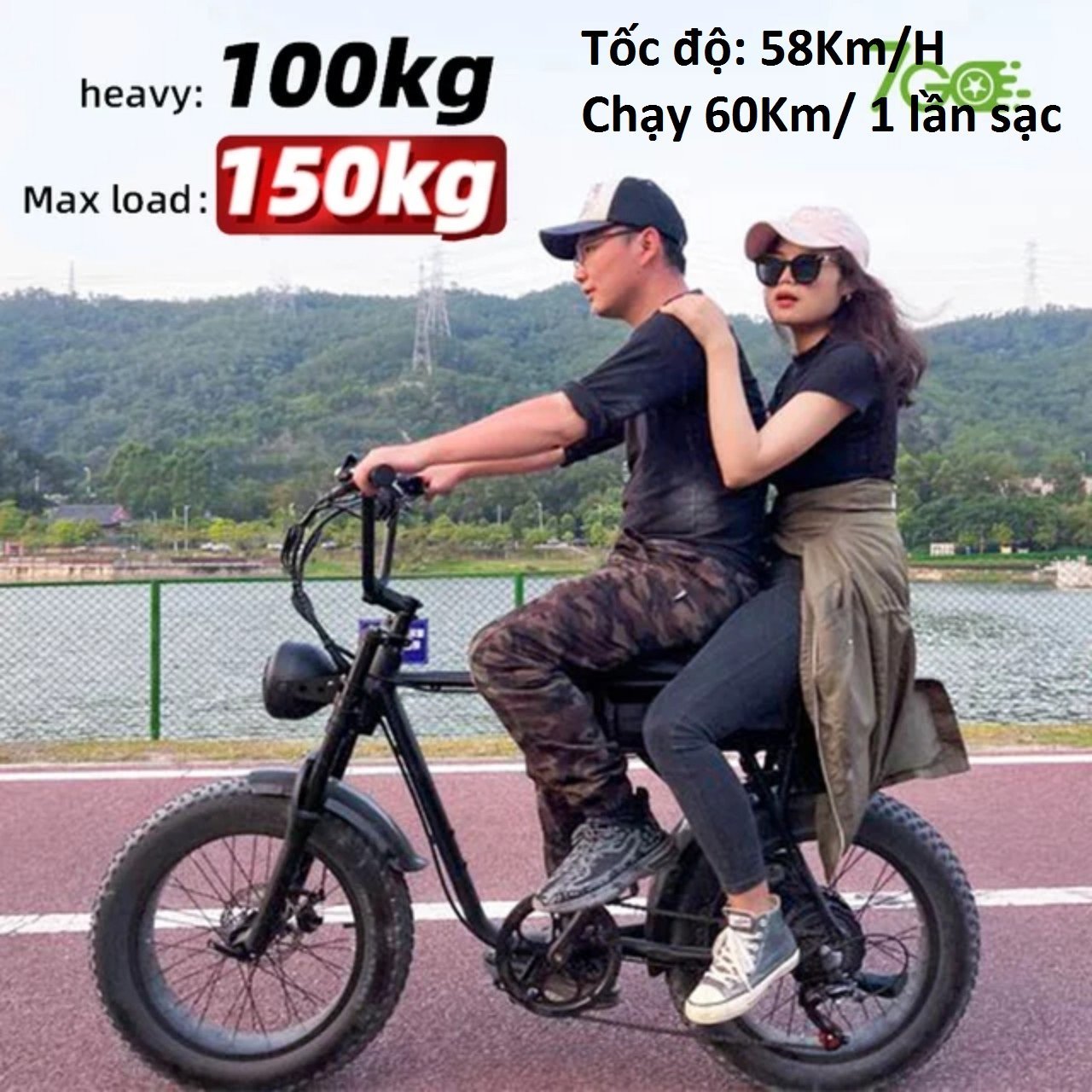 Xe điện thể thao bánh béo - Xe đạp điện trợ lực pin lithium tốc độ cao 58km