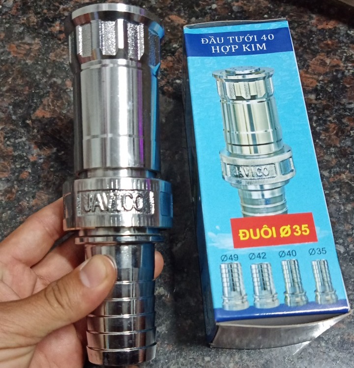 Vòi tưới cây hợp kim đa năng cầm tay javico gắn ống phi 35. đầu tưới nông nghiệp chất lượng cao
