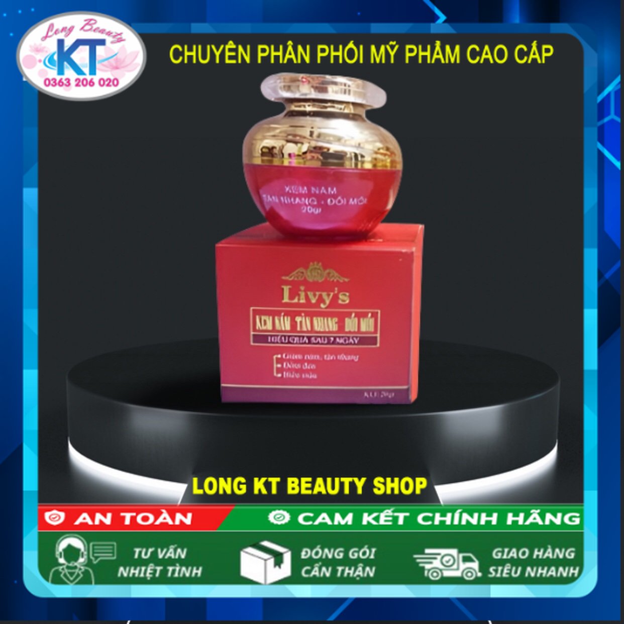 [Chính Hãng]Kem Face Livy's Thái lan Chính hãng Màu đỏ nám - tàn nhang - đồi mồi