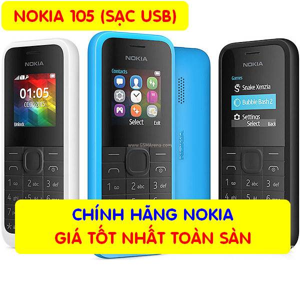 [CHÍNH HÃNG LOẠI 1] Điện thoại Nokia 105 bản 2016 Loa To Sóng Khỏe