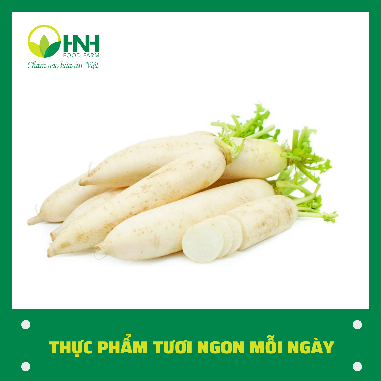 [CHỈ GIAO HÀ NỘI] Củ cải trắng sạch chuẩn ngon, trợ giá mùa dịch - HNH Food Farm