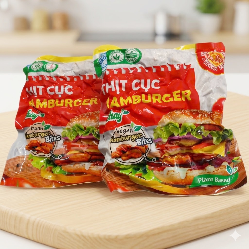 Thịt cục Hamburger chay Âu Lạc 1Kg (HÀNG LẠNH) - Thực phẩm chay Thiện Tâm