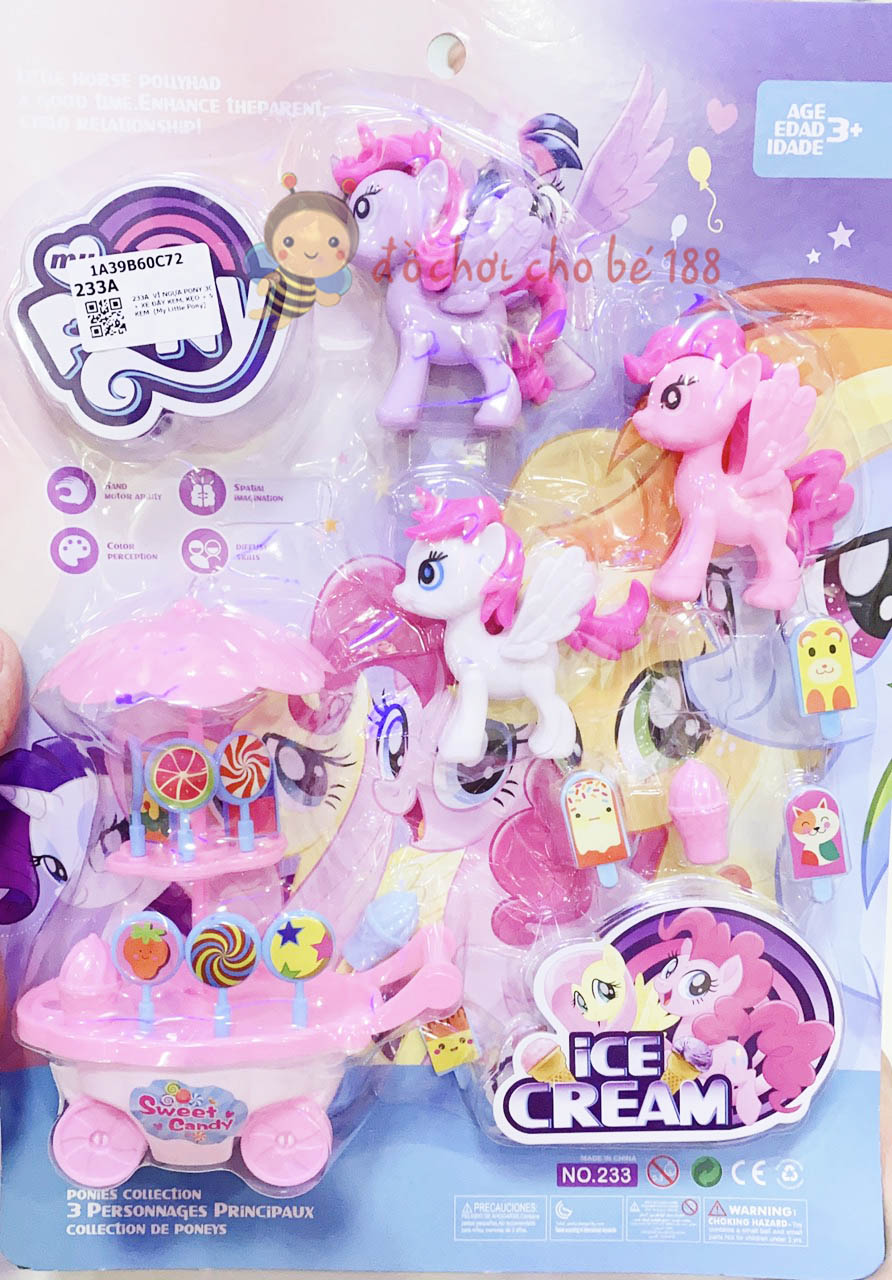 Xe đẩy bán kem kẹo ngựa pony
