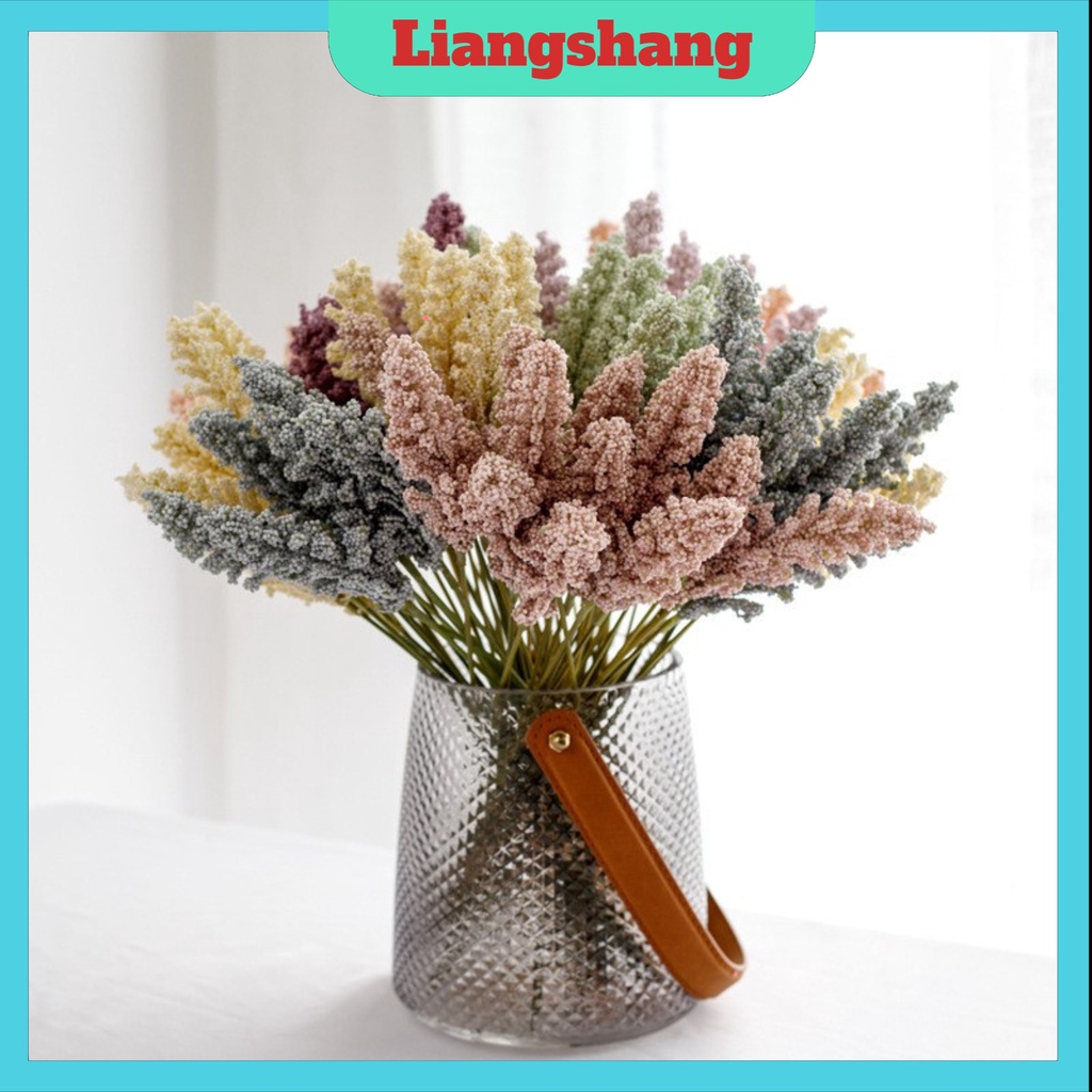 Hoa giả trang trí tết ❤️FREESHIP❤️Bông lúa trang trí chất liệu nhựa decor nhà cửa,Không gian gia đình