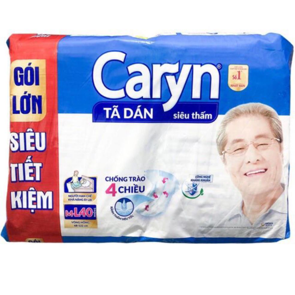 Caryn tã dán dành cho nguoi già. size m/l 40 mieng