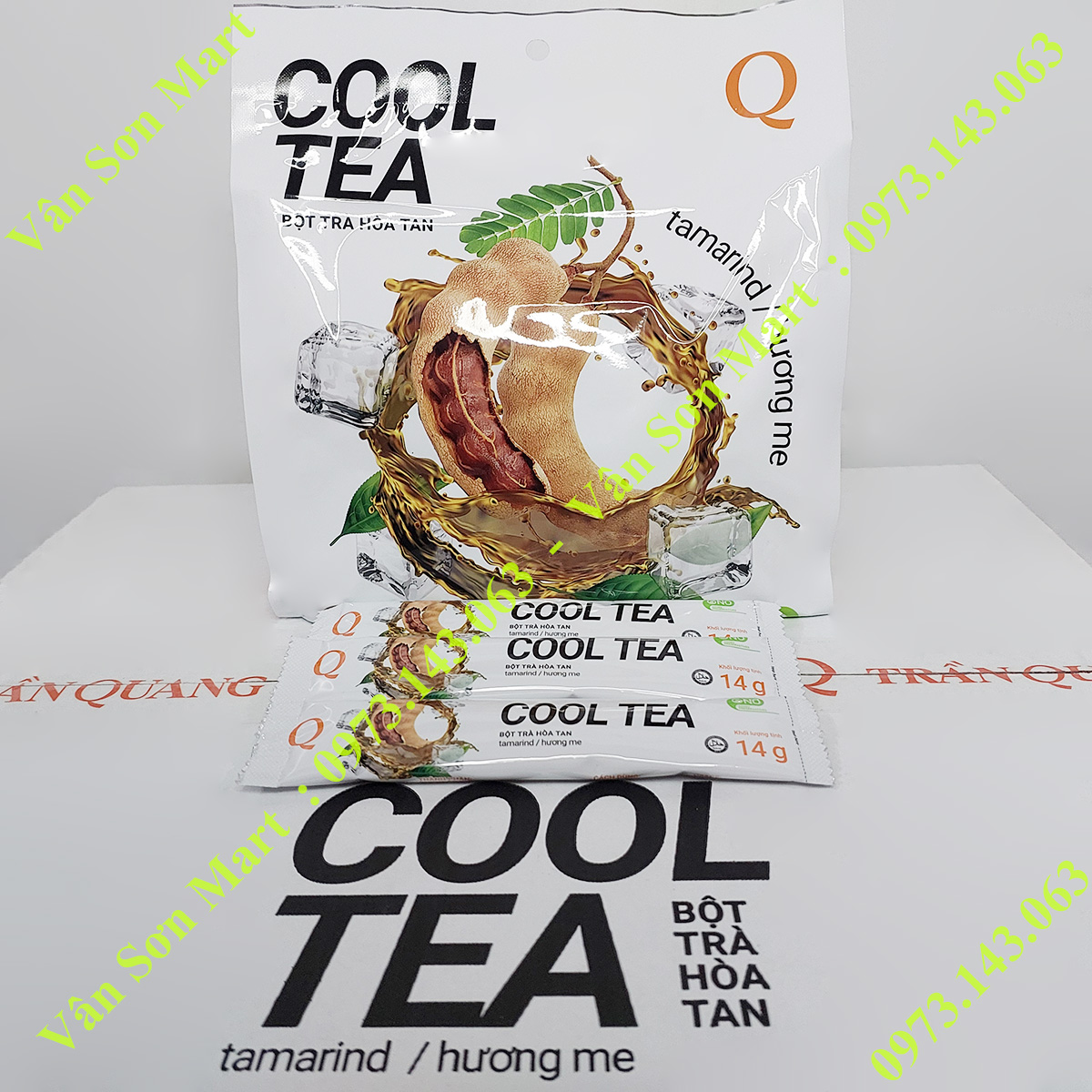 Trà Me Trần Quang bịch 336g (24 gói dài x 14g) Cool Tea Tamarind Flavor