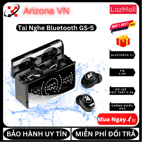 [ Bản Mới ] Tai Nghe Nhét Tai TWS GS-5 , Tai Nghe Bluetooth GS5 , S10 , S20 ,Micro đàm thoại âm thanh HIFI , Chống Nước IPX5 , Cảm Ứng Chạm , Kiêm Sạc Dự Phòng , Pin Trâu , Hỗ Trợ Android & IOS . V.v...