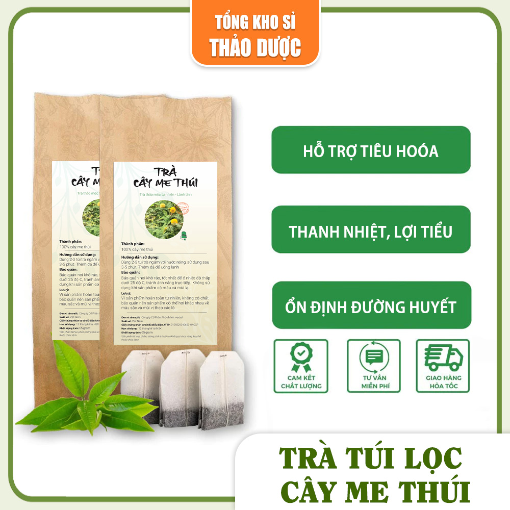 Trà túi lọc cây me thúi, cây keo thúi, bịch 30 túi x 3g, đậm vị trà - Tổng Kho Sỉ Thảo Dược
