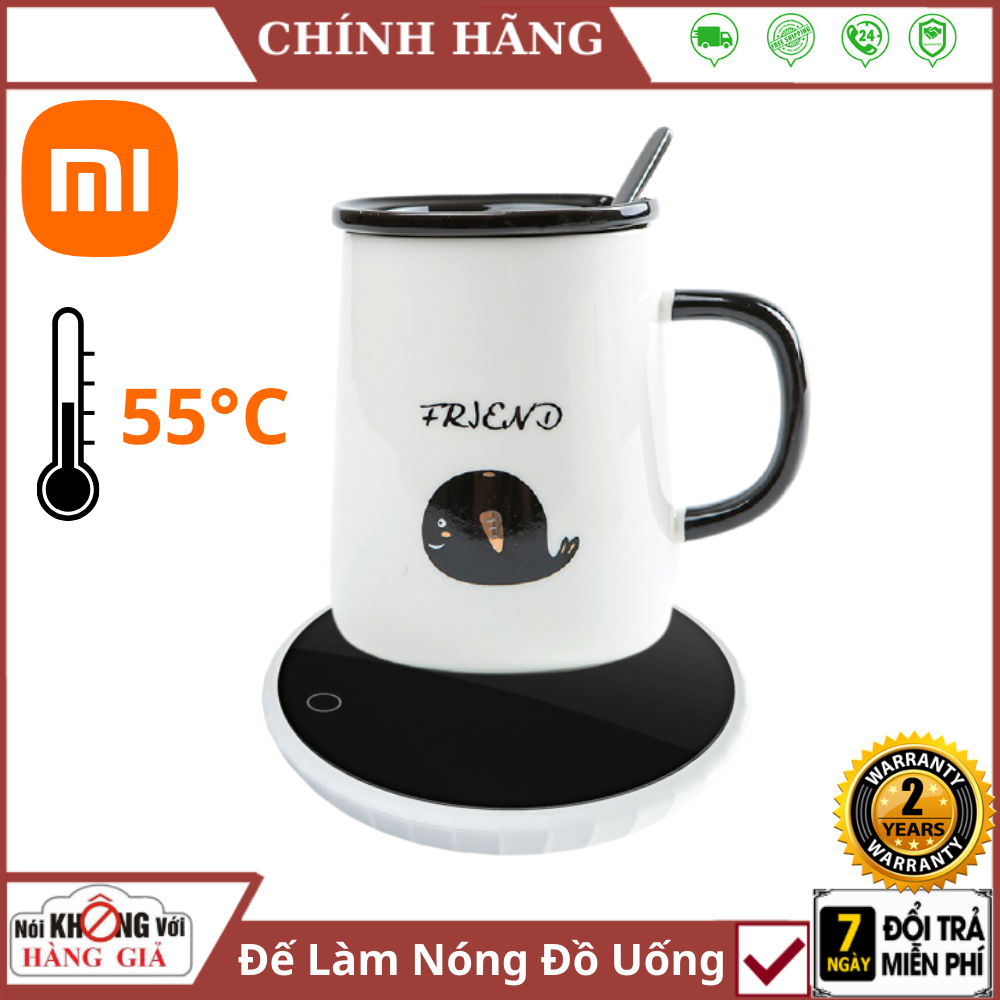 [HÀNG XỊN] Đế Hâm Nóng Đồ Uống XIAOMI - Máy Hâm Nóng, Sữa Cao Cấp  đế làm nóng cà phê, cảm ứng chạm thông minh, điều chỉnh nhiệt độ, định giờ hâm nóng, kính cường lực chống nước- BẢO HÀNH 2 NĂM.