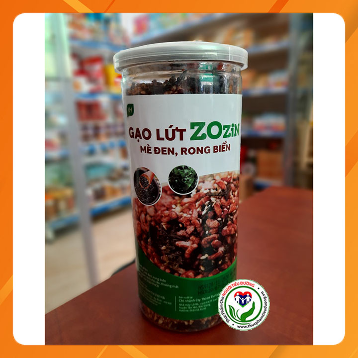 [HCM]Gạo lứt mè đen rong biển Zozin hộp 310g (dành cho người tiểu đường ăn kiêng)