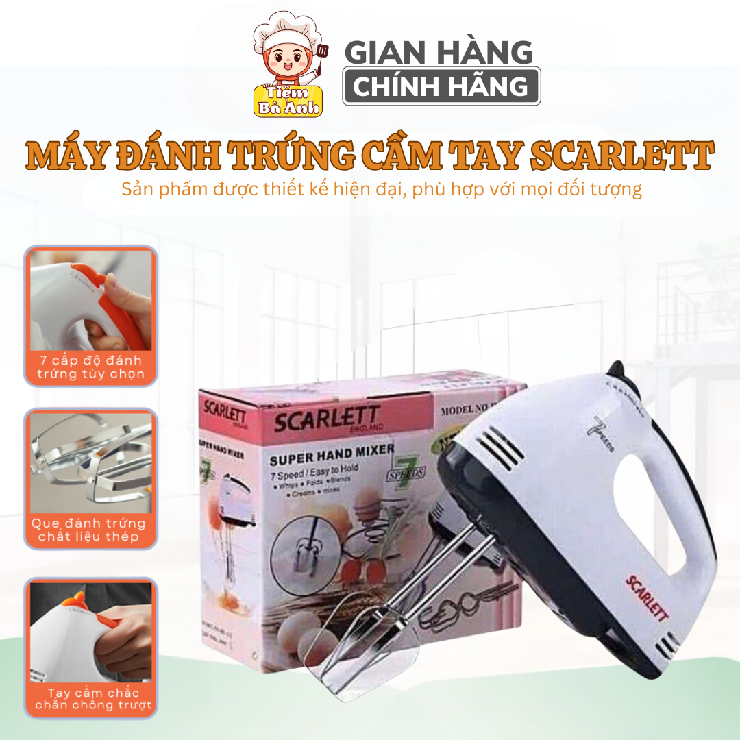 Máy đánh trứng 7 cấp độ cao cấp, tạo bọt cafe, hàng chính hãng chất lượng cao, thiết kế hiện đại, siêu tiện dụng