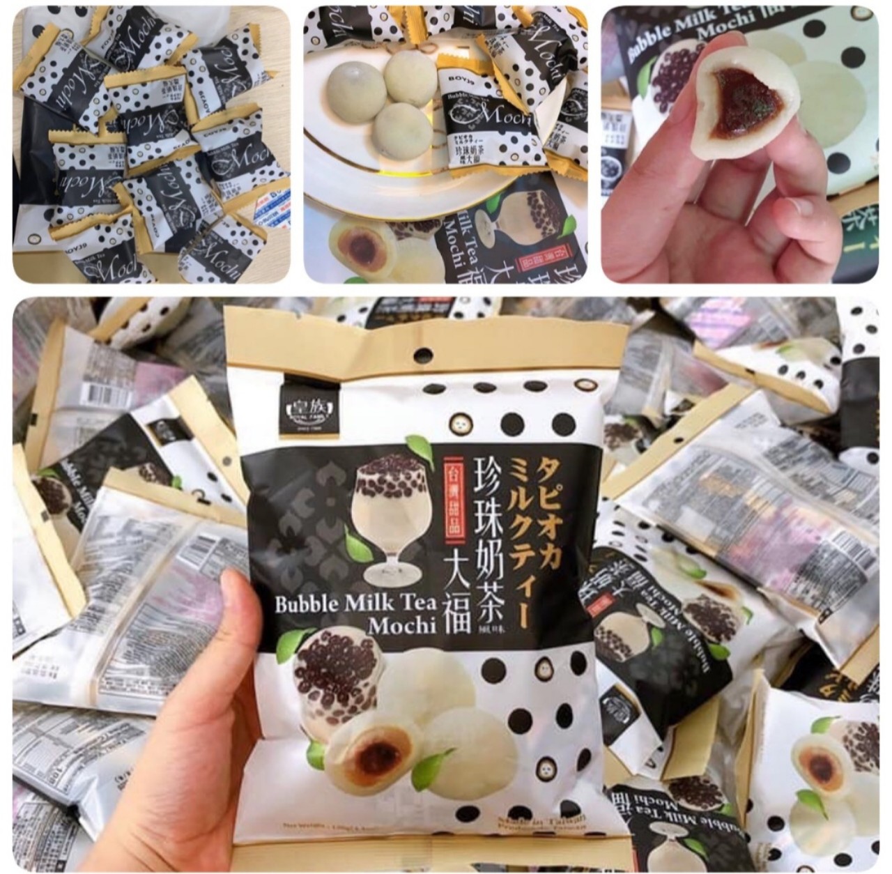 Bánh Mochi Trà Sữa Trân Châu Bubble Milk Tea Mochi Taiwan 9 bánh 120gr