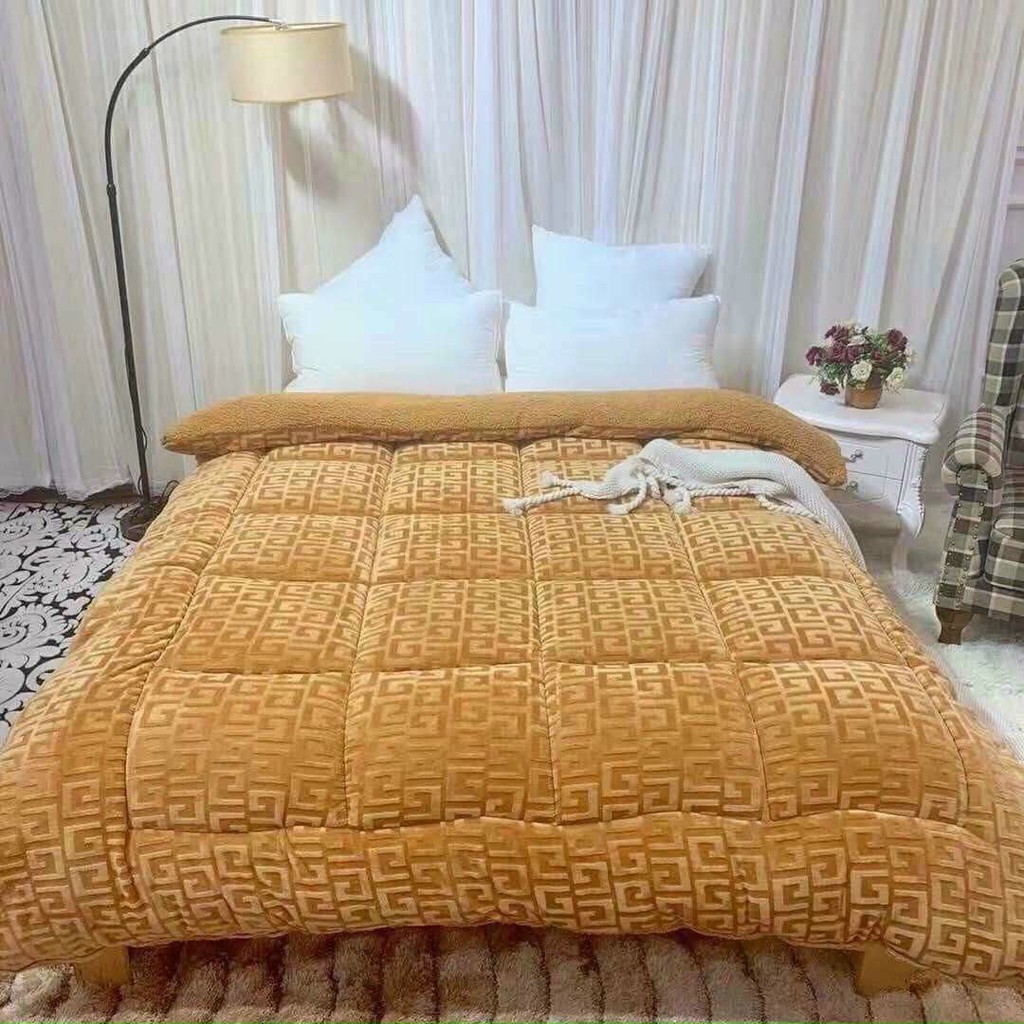 Chăn lông cừu đại hàn chữ vạn ,chăn đắp cực ấm,đủ màu,được chọn màu