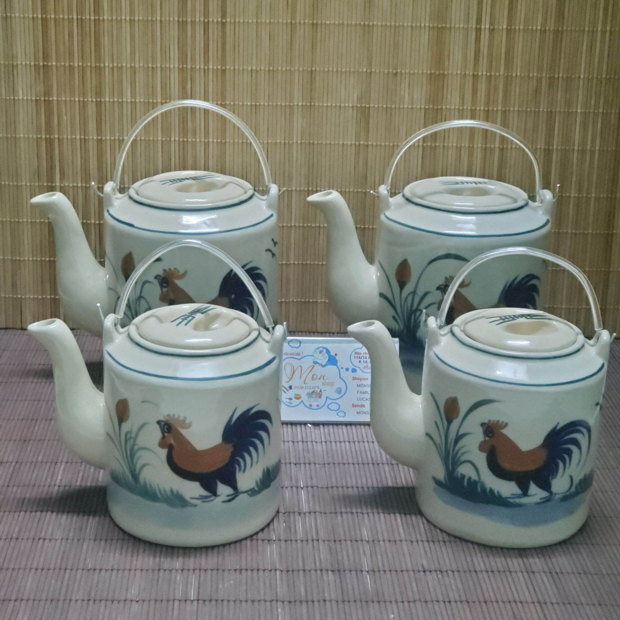 Bình trà con gà cao cấp thủ công 100%