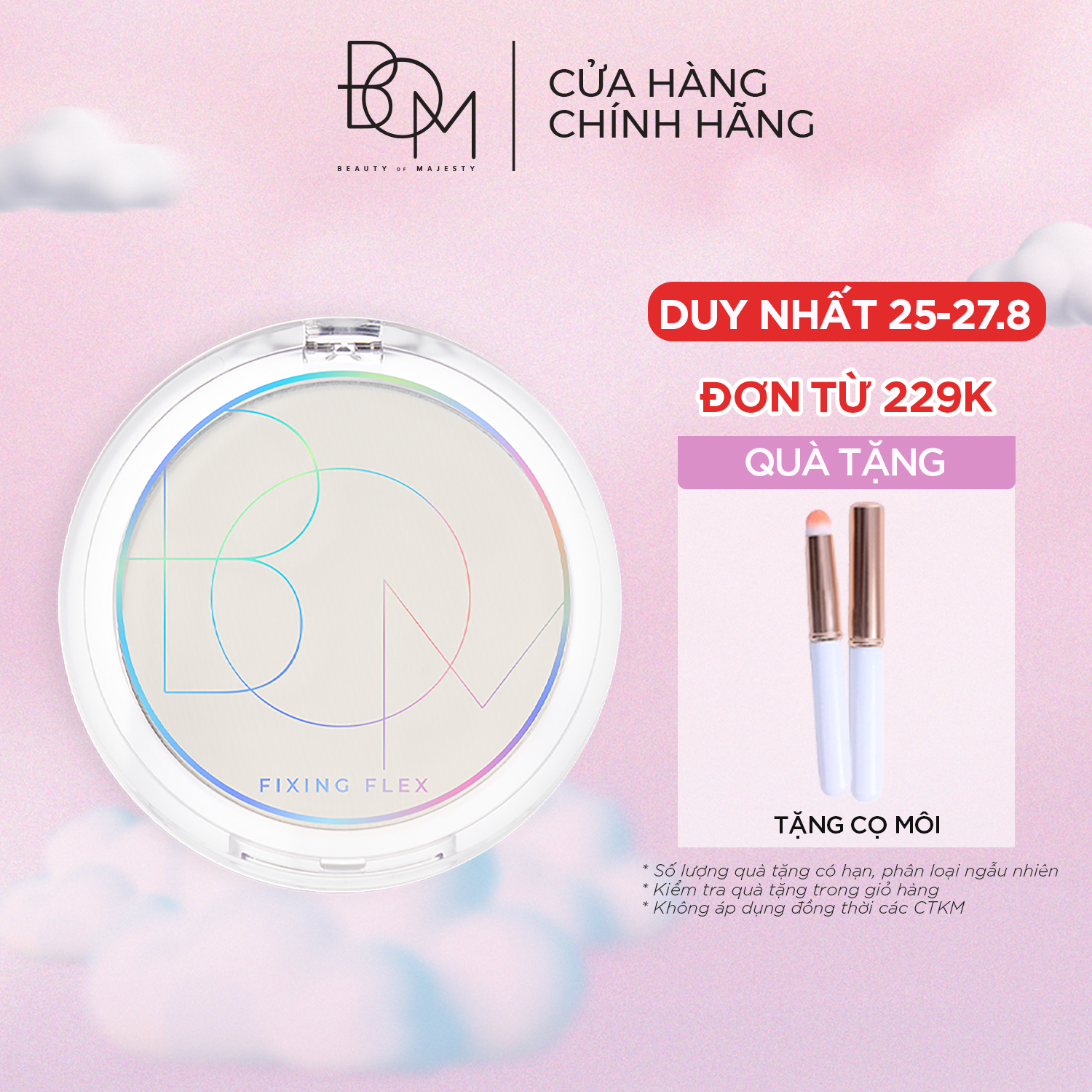 Phấn phủ kiềm dầu bom fixing flex powder pact 7,5g