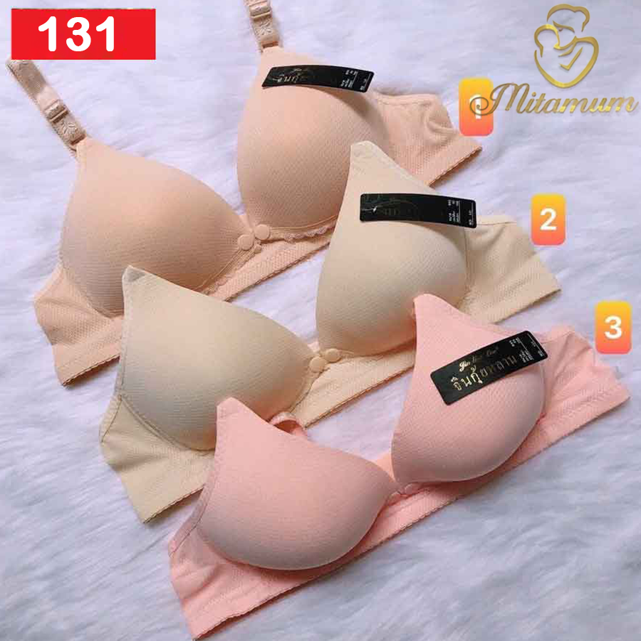 Áo lót ngực bầu cho con bú cotton thông hơi không gọng nâng ngực đồ lót chip bà bầu 131