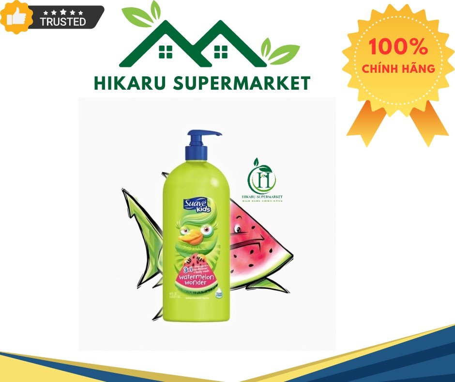 Sữa tắm gội xả suave kids 3in1 1180ml