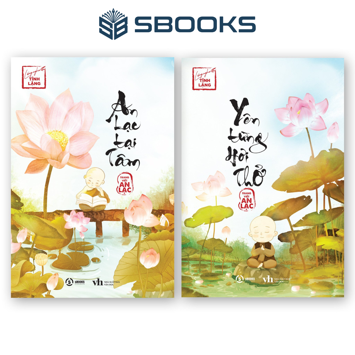 Sách combo 2 cuốn an lạc tại tâm + yên từng hơi thở - sbooks