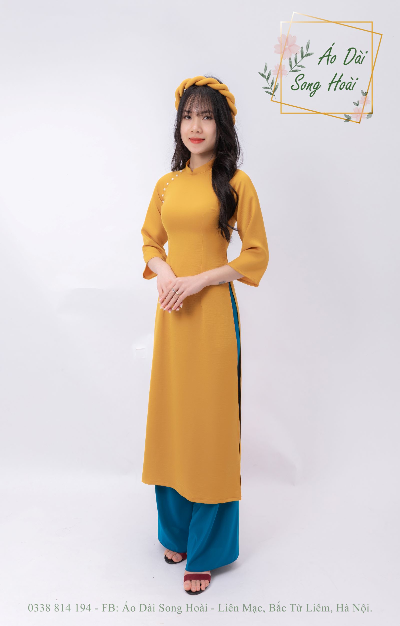 Áo dài cách tân 2 tà _ mã sp ct23 _ áo dài song hoài