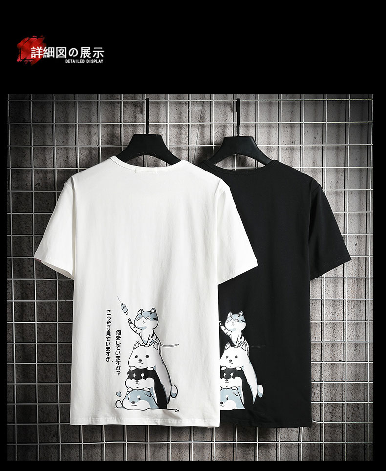 [FREE SHIP] Áo thun nam áo quỷ dạ xoa form rộng Hàn Quốc in hình BA CHÚ MÈO độc đẹp, vải dày mịn mát
