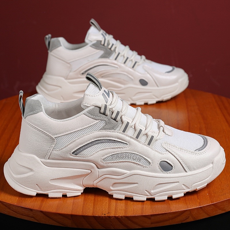 Giày nam sneaker thể thao đế độn Răng Cưa Phản Quang SP 2002