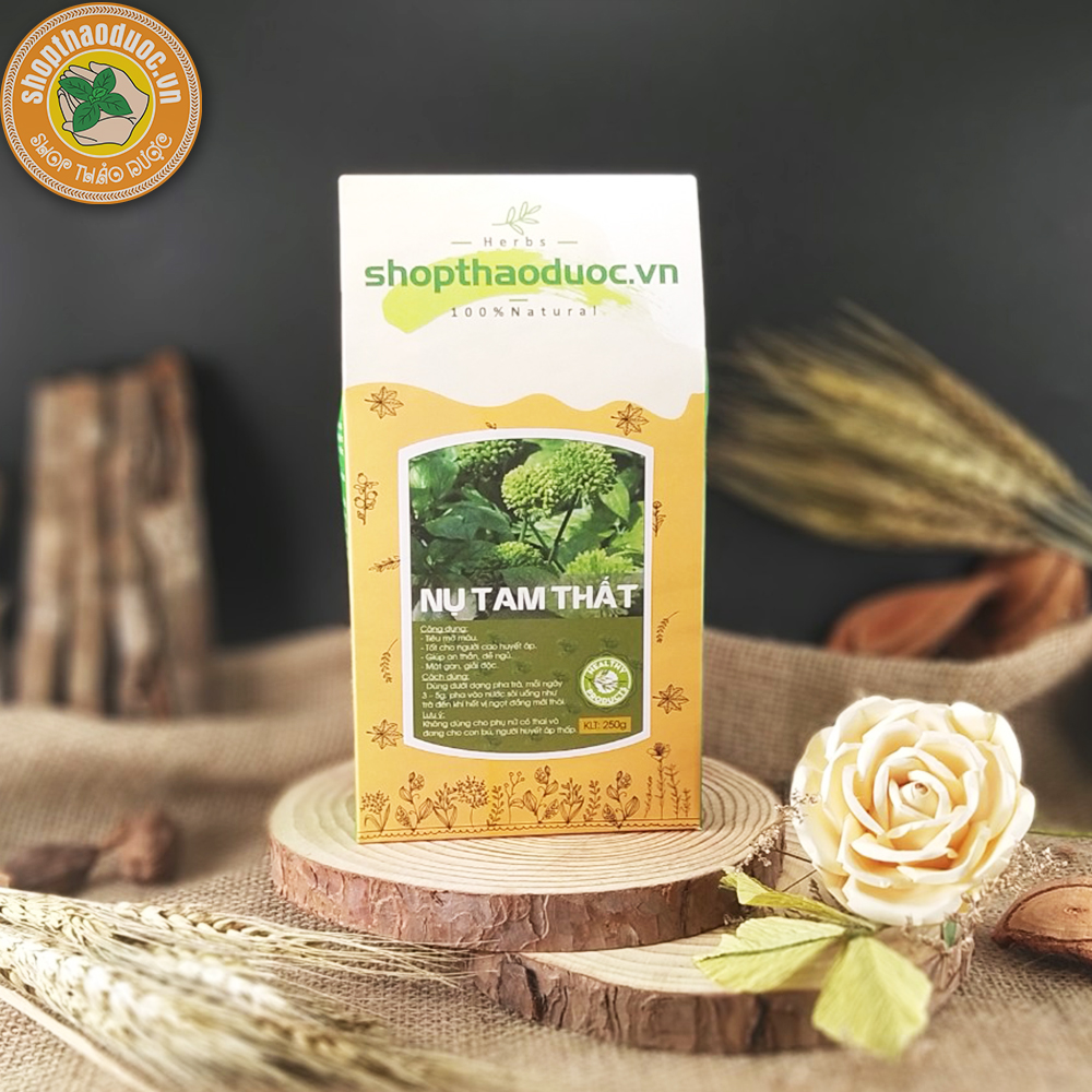 Nụ Tam Thất Shopthaoduoc Hộp 250g - Nụ Tam Thất Sấy Khô Đóng Hộp Sang Trọng