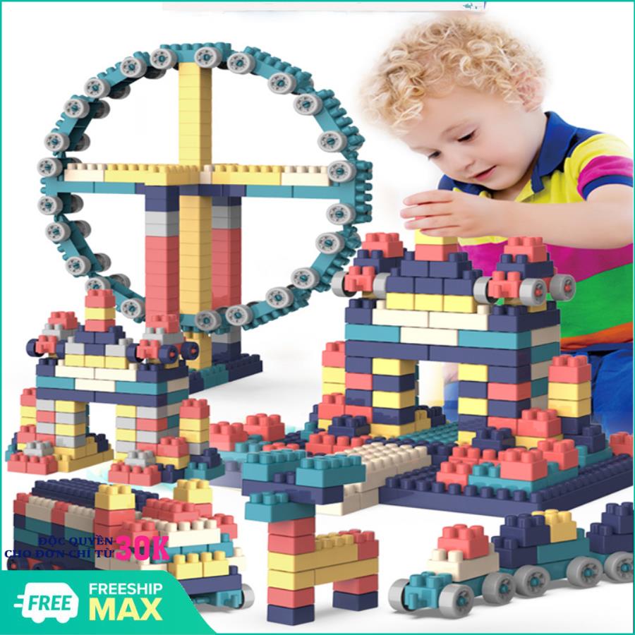 Bộ xếp hình lego 520 chi tiết giúp trẻ phải triển toàn diện - Đồ chơi lắp ghép phát triển trẻ - Bộ đồ chơi xếp hình lego