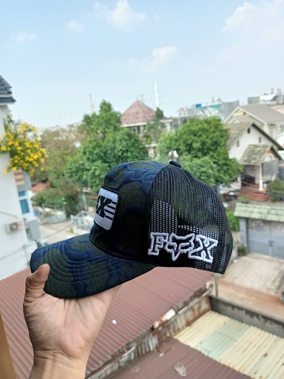 Mũ lưỡi trai vnxk full tem mạc - mũ kết thời trang cực chất - mũ thêu fox phối lưới