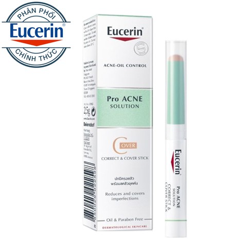 [HCM]Kem Che Khuyết Điểm Giảm Mụn Và Vết Thâm Eucerin ProAcne Correct and Cover Stick (2.5g)