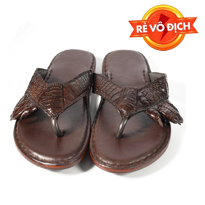 [HCM]Dép da cá sấu  Ruby Luxury RLS-DSC tặng kèm 6 lưỡi dao cạo râu kép trị giá 60.000 đ