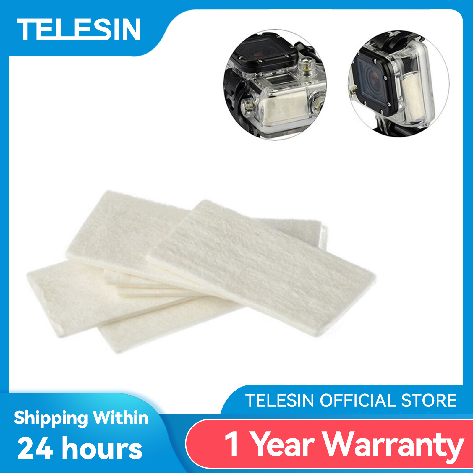 esin 36pcs chống sương mù chèn khô bên trong không thấm nước nhà ở cho Gopro Sjcam Yi DJI Osmo hành động phụ kiện máy ảnh