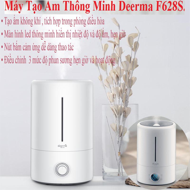 Máy phun sương hơi nước , béc phun sương, Máy tạo ẩm không khí ,Máy tạo ẩm thông minh Deerma F628S cao cấp thể tích 5Lít, có 3 chế đô thong minh dễ sử dụng Bh uy tín toàn quốc