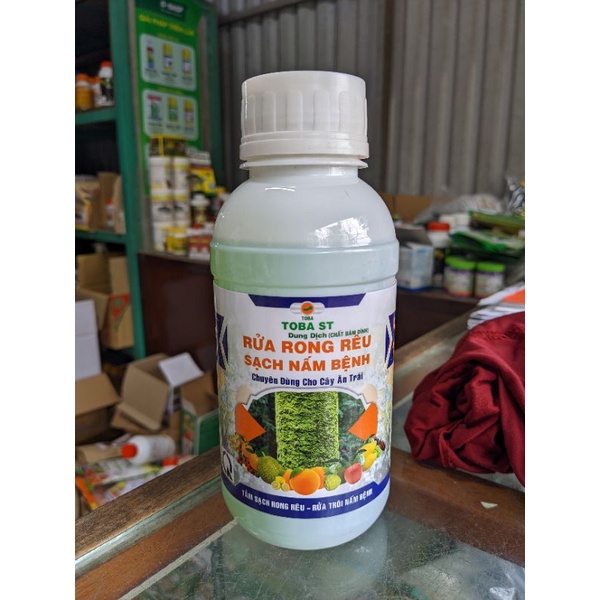 Toba ST. Dung dịch rửa rong rêu sạch nấm bệnh trên cáy trồng. Chai 500ml
