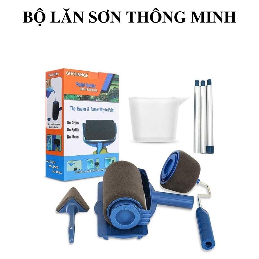 Bộ lăn sơn thông minh 6 món - thiết kế tiện dụng, bám dính sơn cực tốt, sơn mịn đẹp, tiết kiệm thời gian, chi phí, không sợ bẩn sàn - bộ dụng cụ lăn sơn, bộ lăn sơn cao cấp, dụng cụ lăn sơn không hoa văn