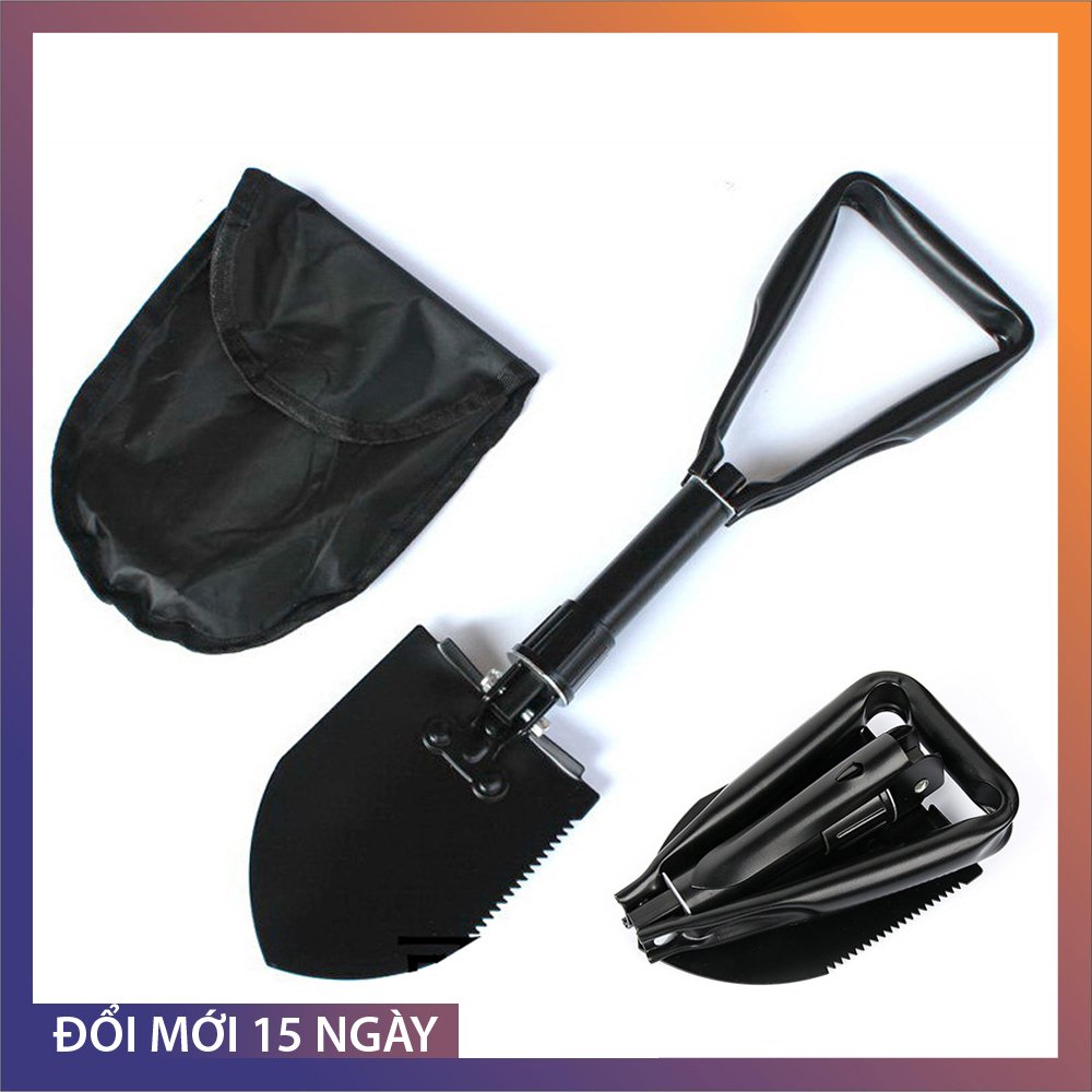 Xẻng đa năng , Xẻng cứu hộ xe hơi, Xẻng phượt Xẻng gấp gọn kèm túi đựng tiện dụng