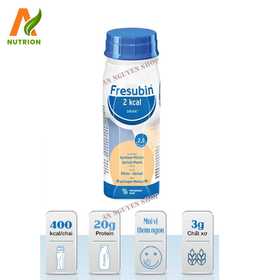 1 thùng 24 chai Sữa Fresubin 2Kcal Fibre Apricot 200ml