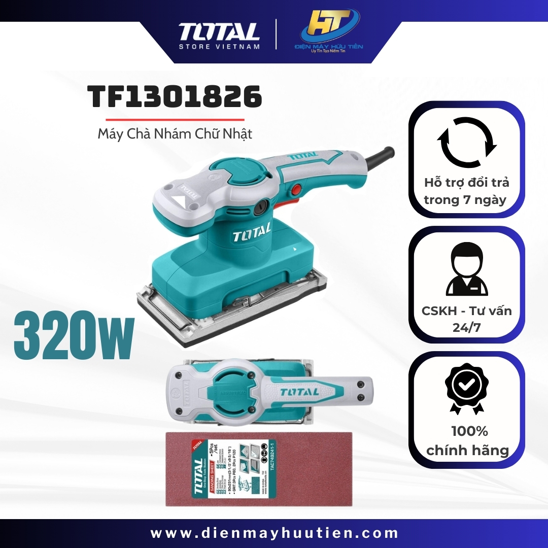 Máy chà nhám chữ nhật total tf1301826