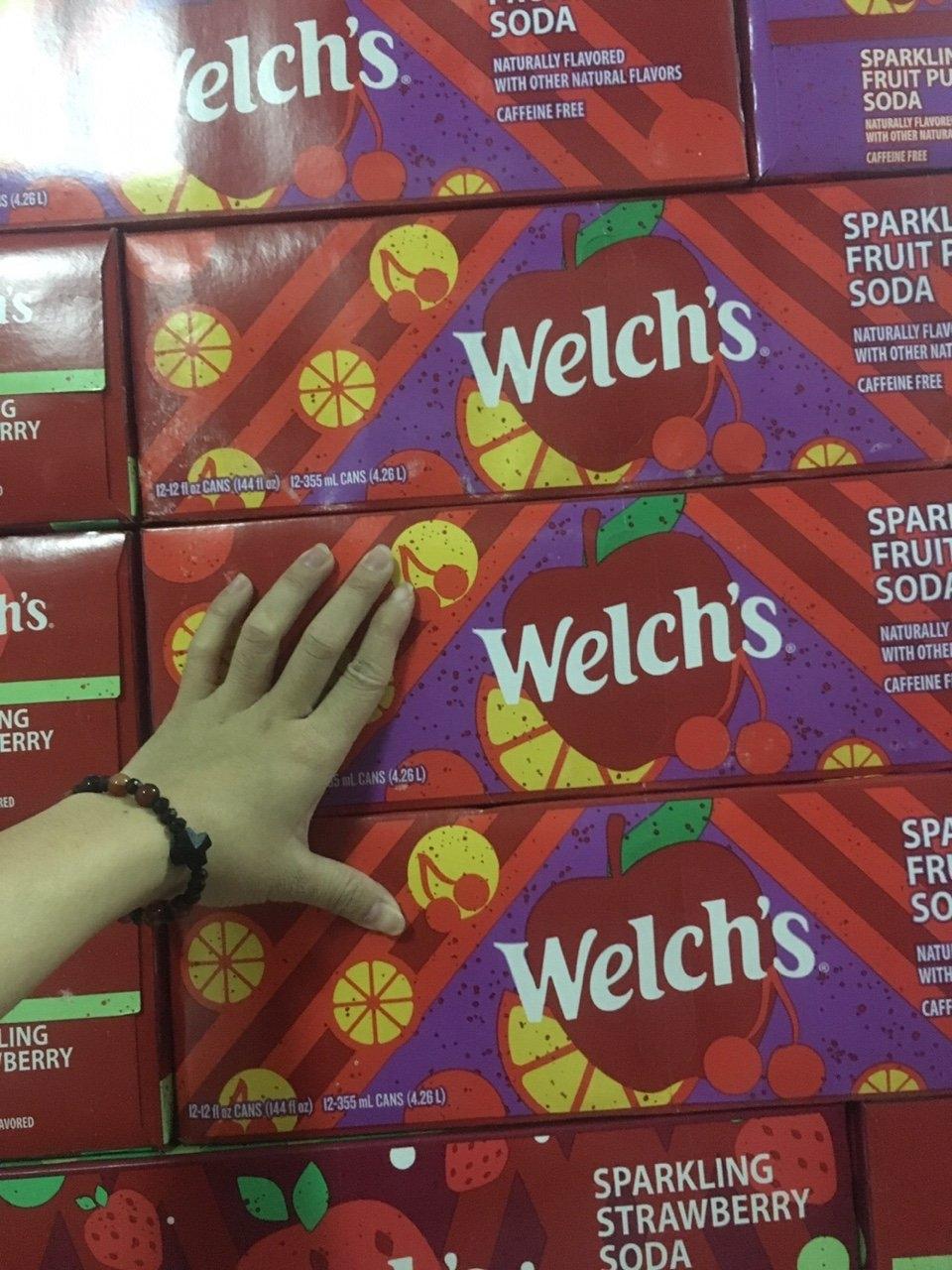 Thùng 12 lon nước ngọt welch's cherry 355ml của mỹ