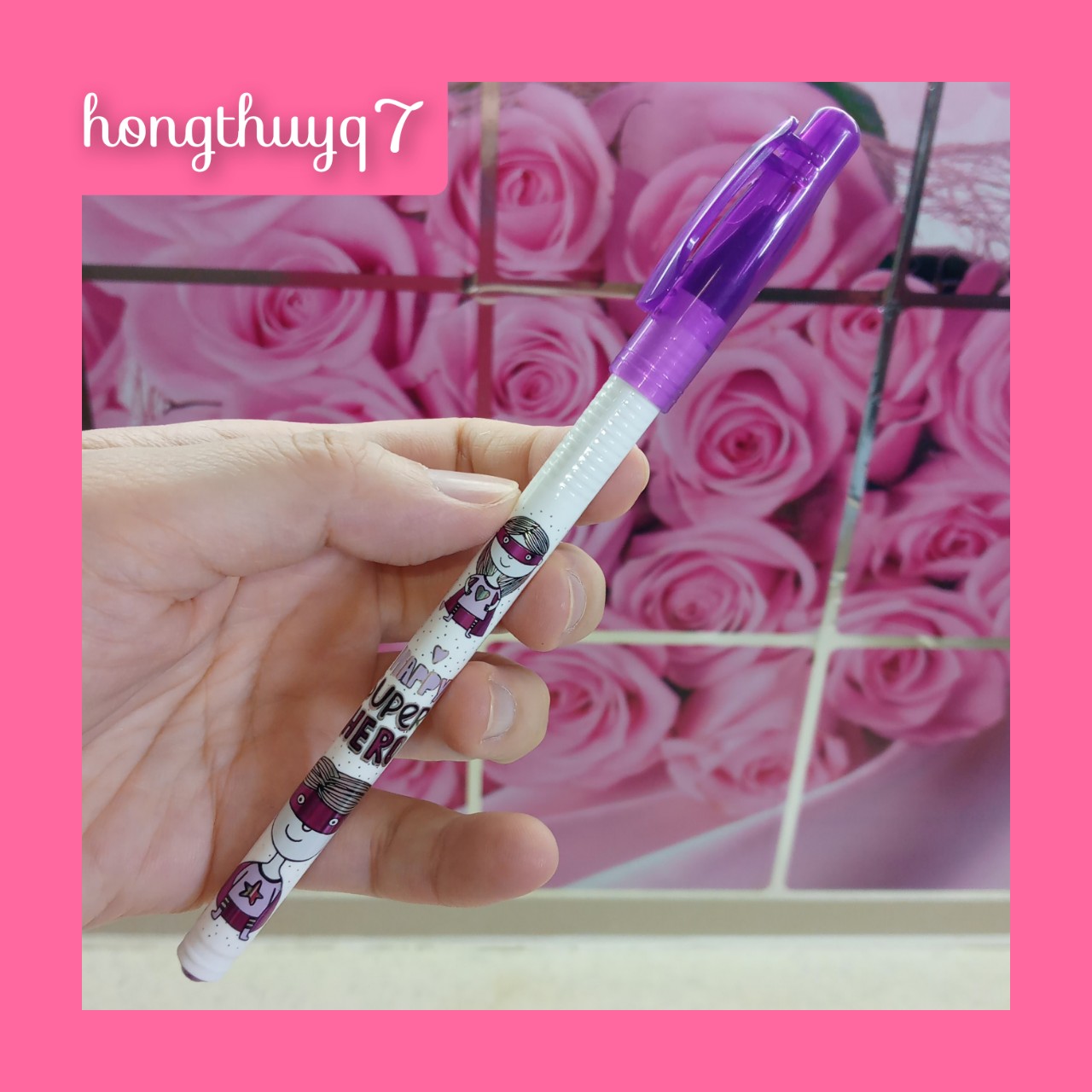 Bút Thiên Long GEL-07 nét 0,5mm Mực Tím Roader GEL PEN 0,5 cho học sinh (1 cây) - HongThuyQ7
