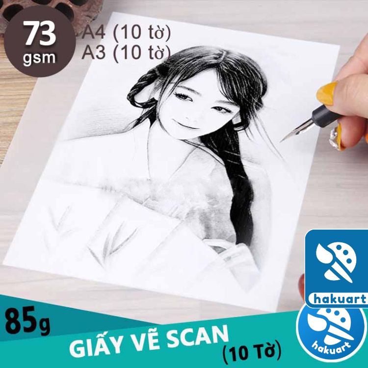 Giấy vẽ scan dày gateway 73gsm - họa cụ hakuart