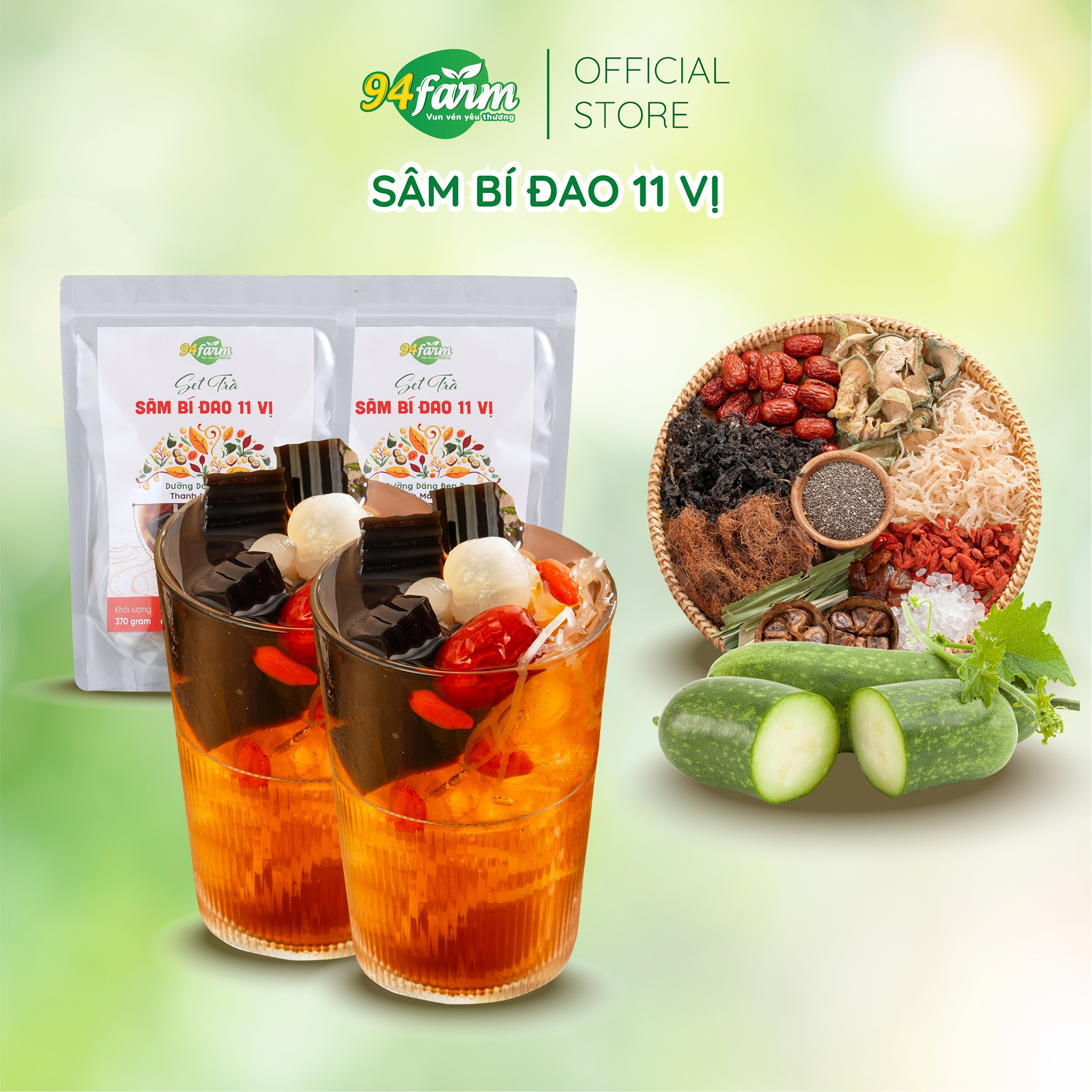 Sâm bí đao Hạt chia Sâm bông cúc Set nấu 4-6 Lít