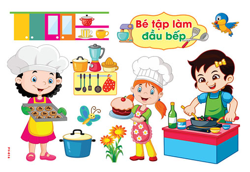 Decal mầm non-góc phân vai pv-016 khổ lớn 127x80