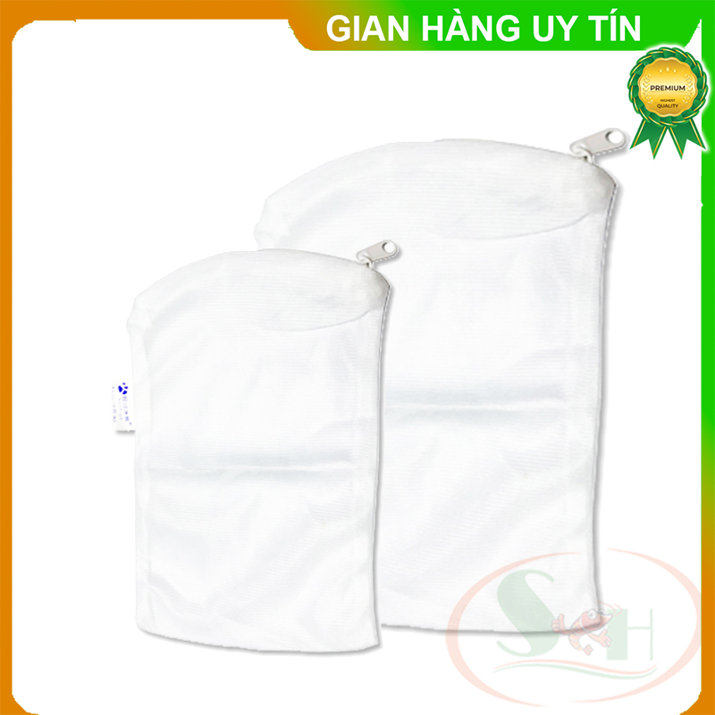 Túi lọc lưới siêu mịn khóa kéo nhựa đựng vật liệu purigen sứ lọc nhỏ bể cá tép thủy sinh store3