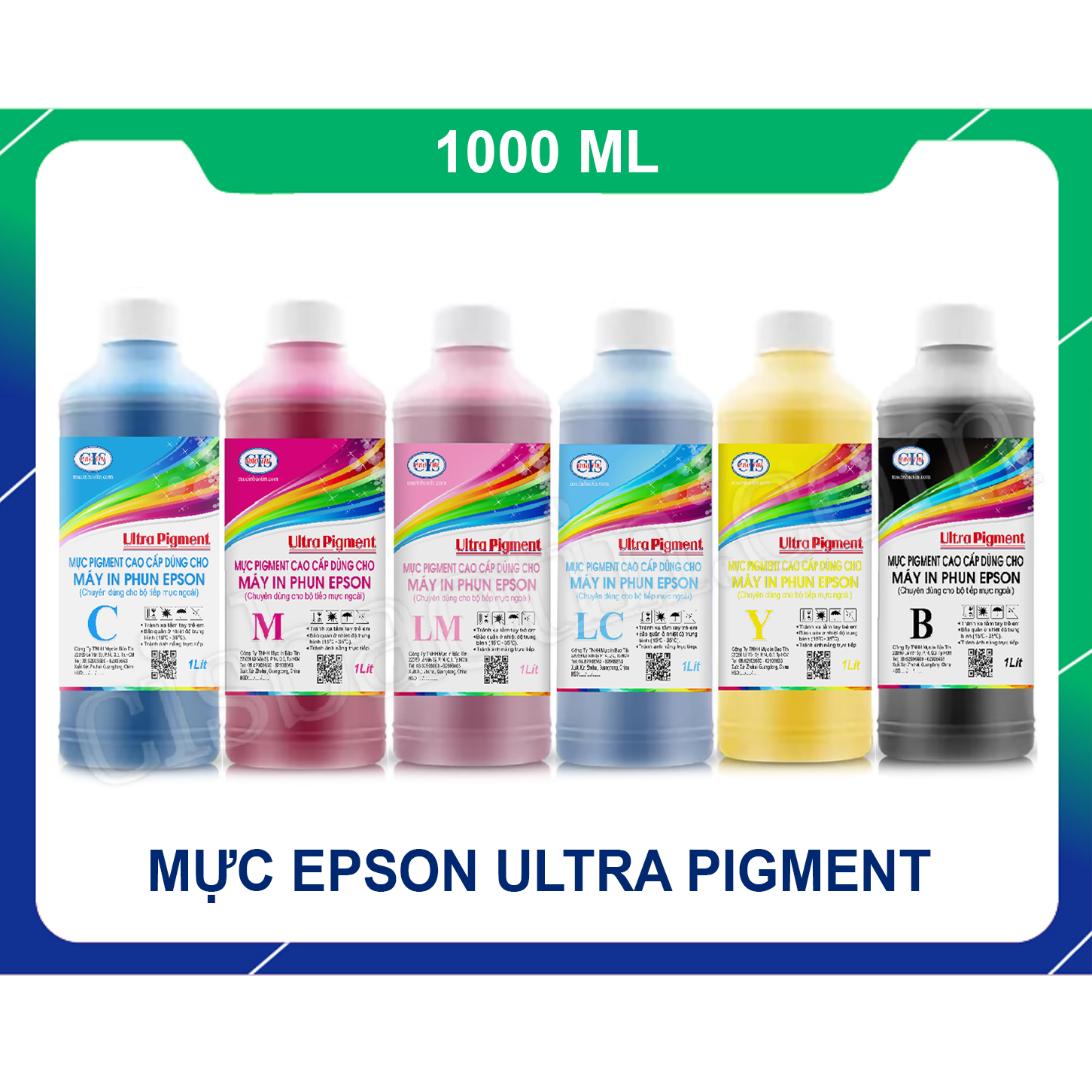 COMBO 6 LIT MỰC IN EPSON ULTRA PIGMENT