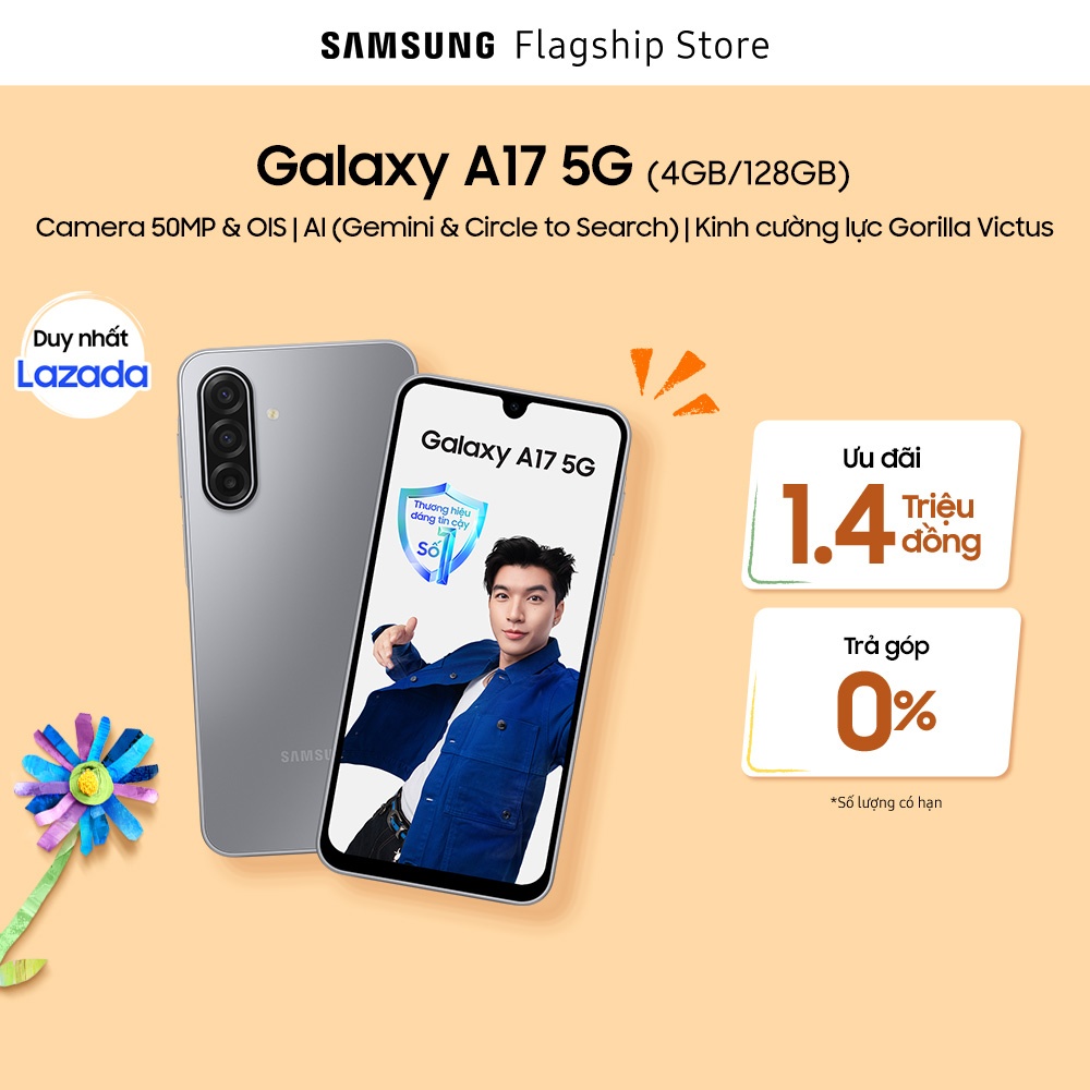 Điện thoại Samsung Galaxy A17 5G (4-128GB) - Hàng chính hãng