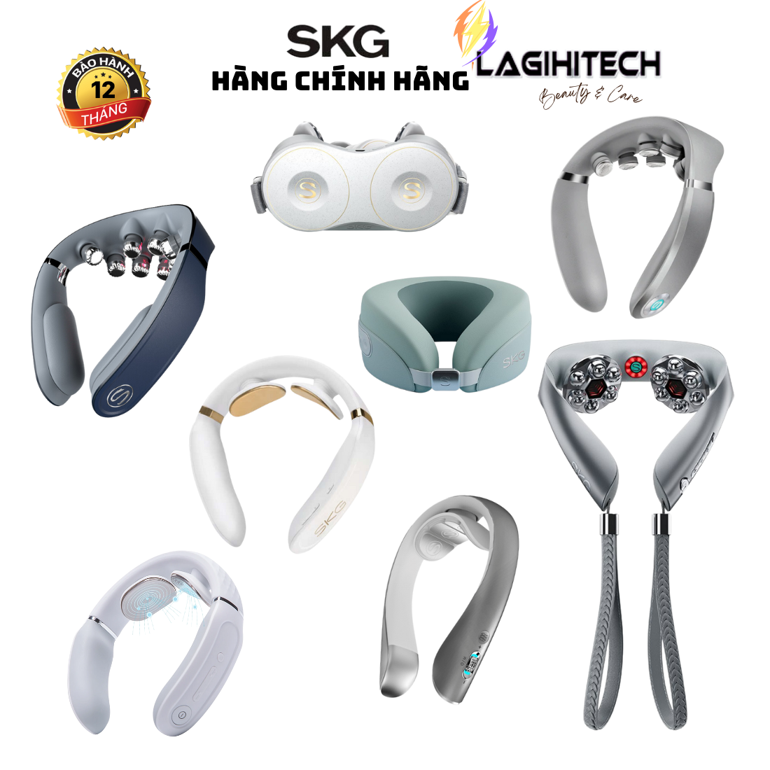*Lagihitech* Máy Massage Cổ SKG G7-Pro / G7 PRO-FOLD / N5 / K5-Pro/ K6E giúp giảm đau mỏi cổ vai gáy Bảo hành 1 năm - Hàng Chính Hãng