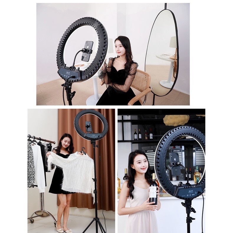 Đèn livestream hq 18 45cm dùng chụp hình ,quay phim