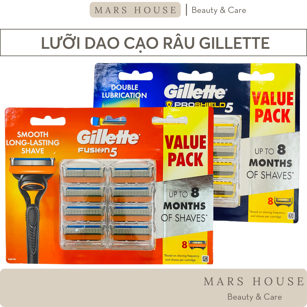 Lưỡi dao cạo râu Gillette Fusion 5 lưỡi chính hãng