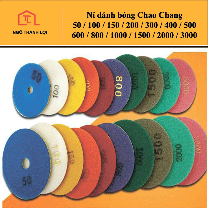 Nỉ đánh bóng đá hoa cương Đá Granite Chao Chang  50 / 100 / 150 / 200 / 300 / 400 / 500 / 600 / 800 / 1000 / 1500 / 2000 / 3000 - Nỉ mài 100mm
